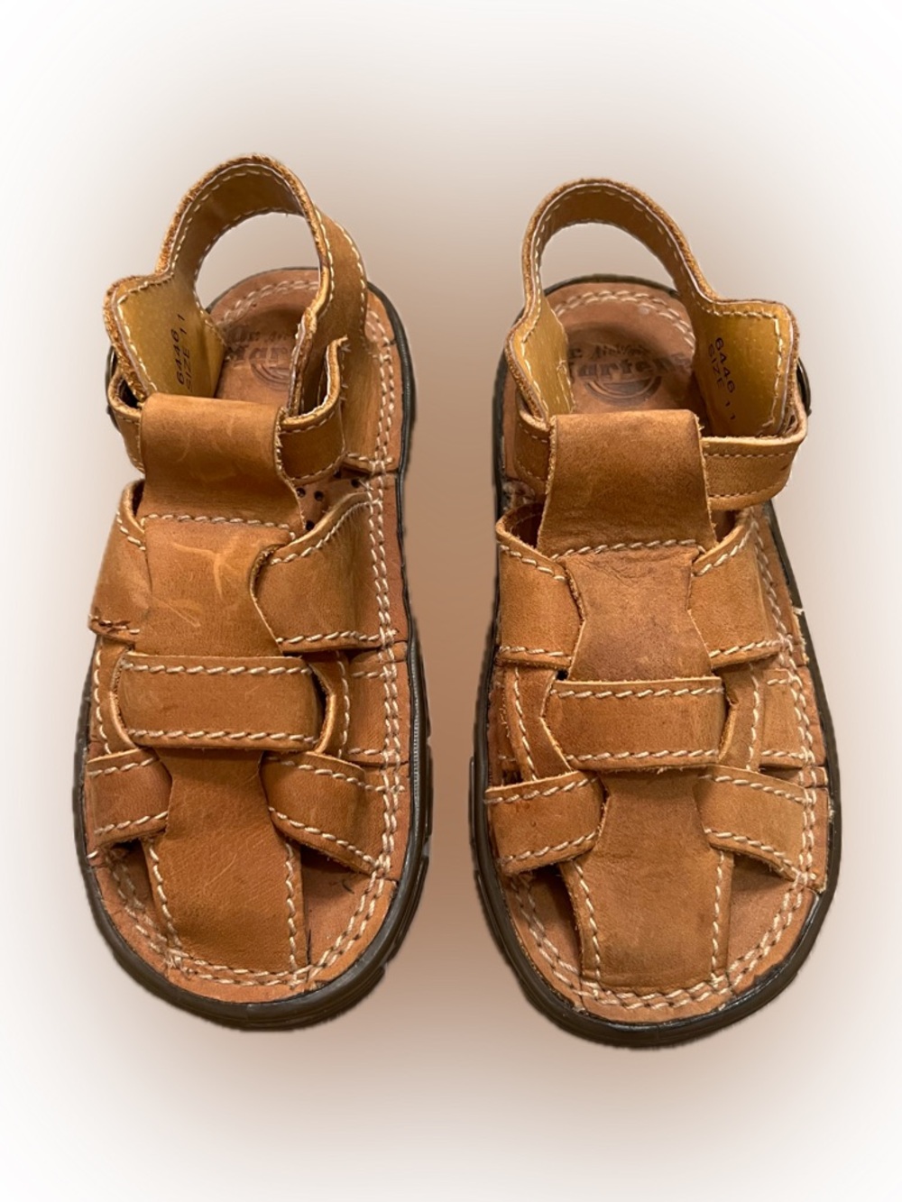 Dr. Martens leather fisherman sandals tan 11 rare